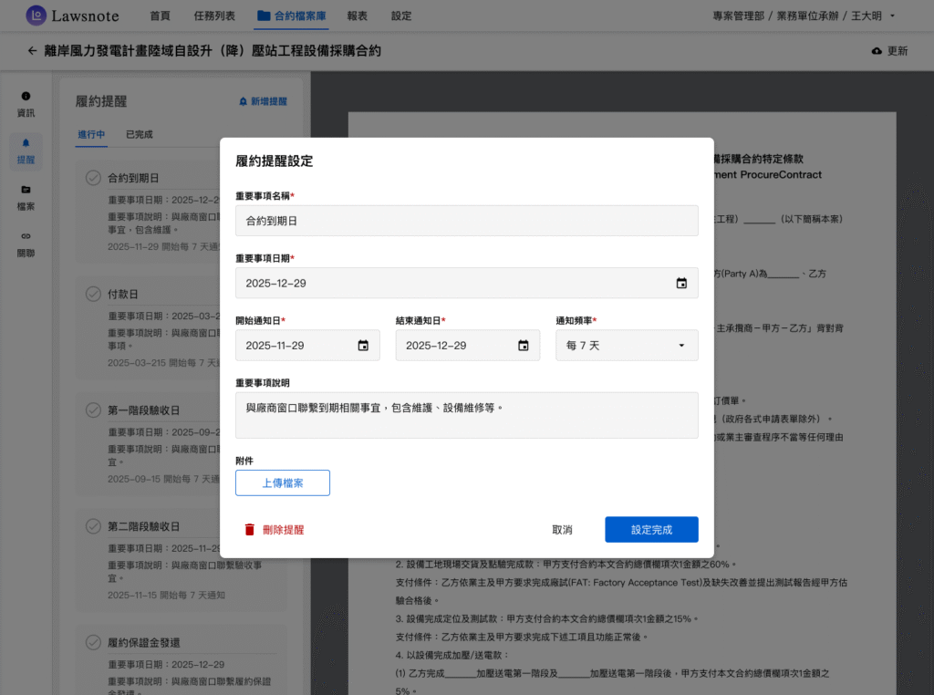 合約履行示意圖